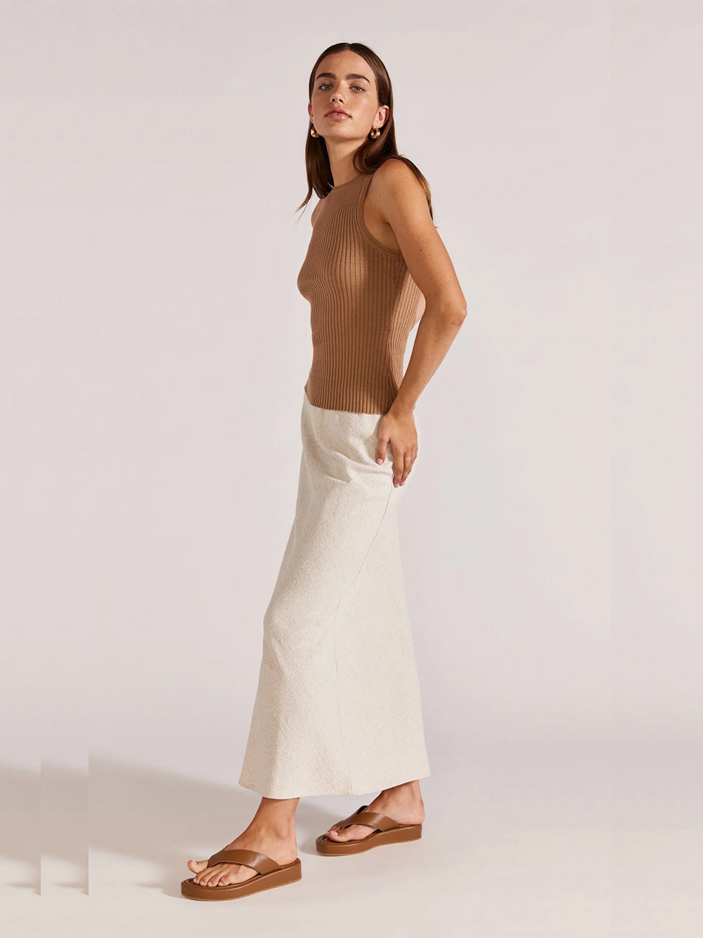 Edna Knit Tank - MOCHA