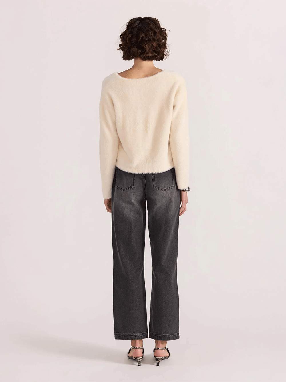 Ember Fluffy Knit Sweater - CREAM