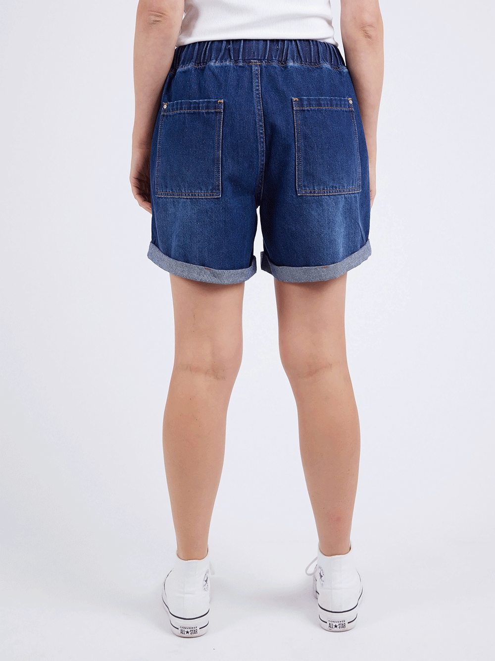 Emma Relaxed Denim Shorts - DARK WASH