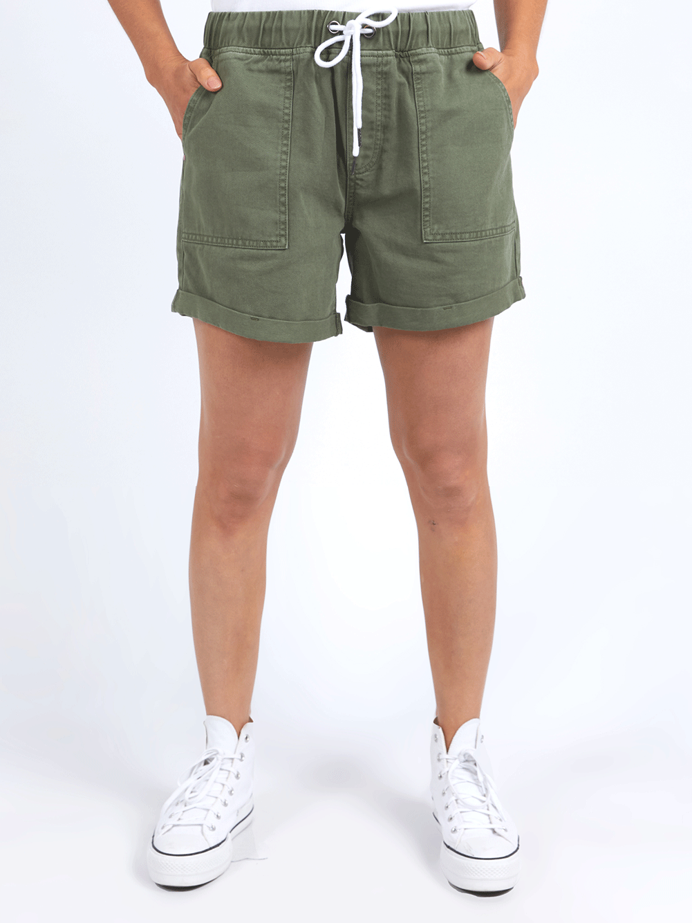 Emma Relaxed Denim Shorts - CLOVER
