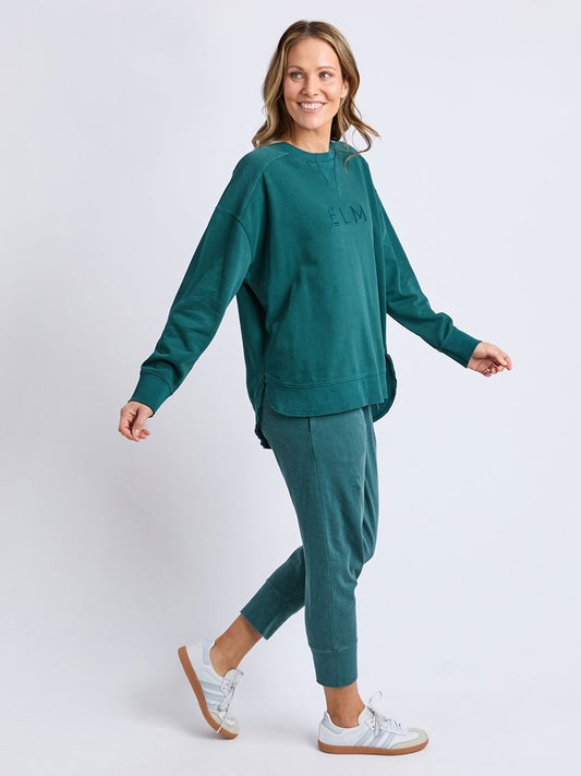 Established Crew Neck Sweater - TEAL