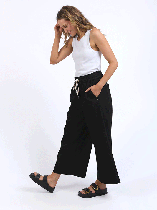 Greta Wide Leg Pant - BLACK