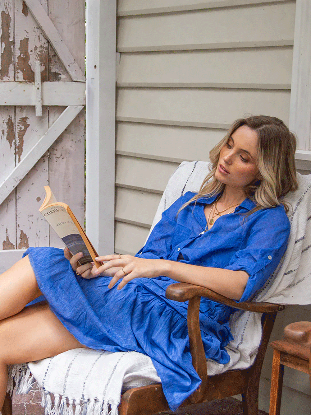 Hailey Shirt - ROYAL NAVY