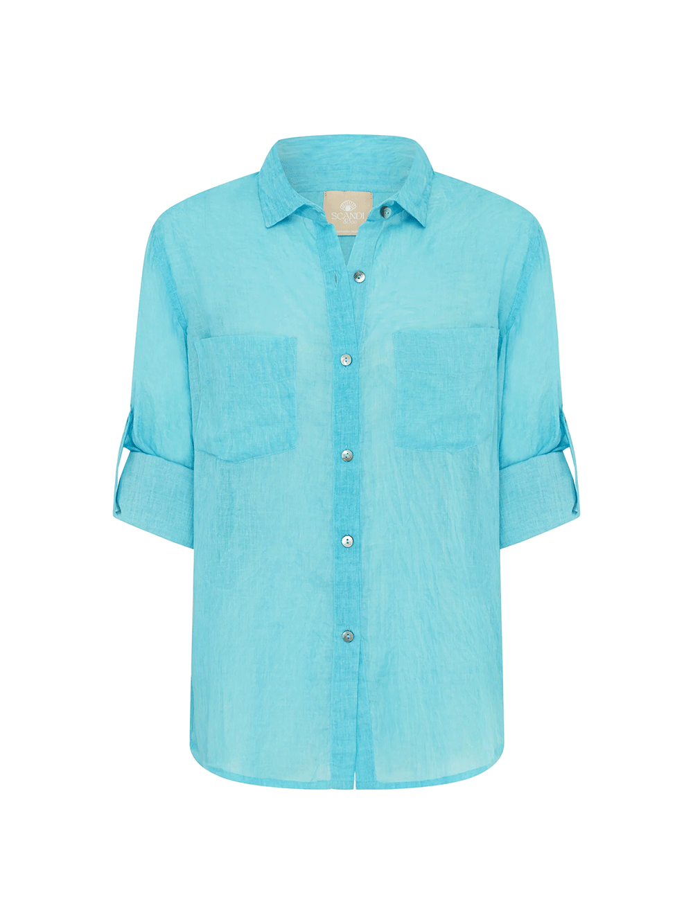 Hailey Shirt - BLUE CURACAO