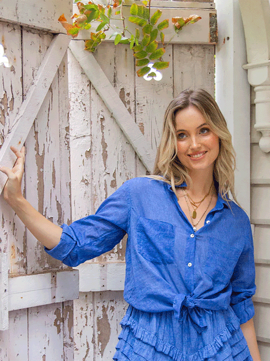 Hailey Shirt - ROYAL NAVY