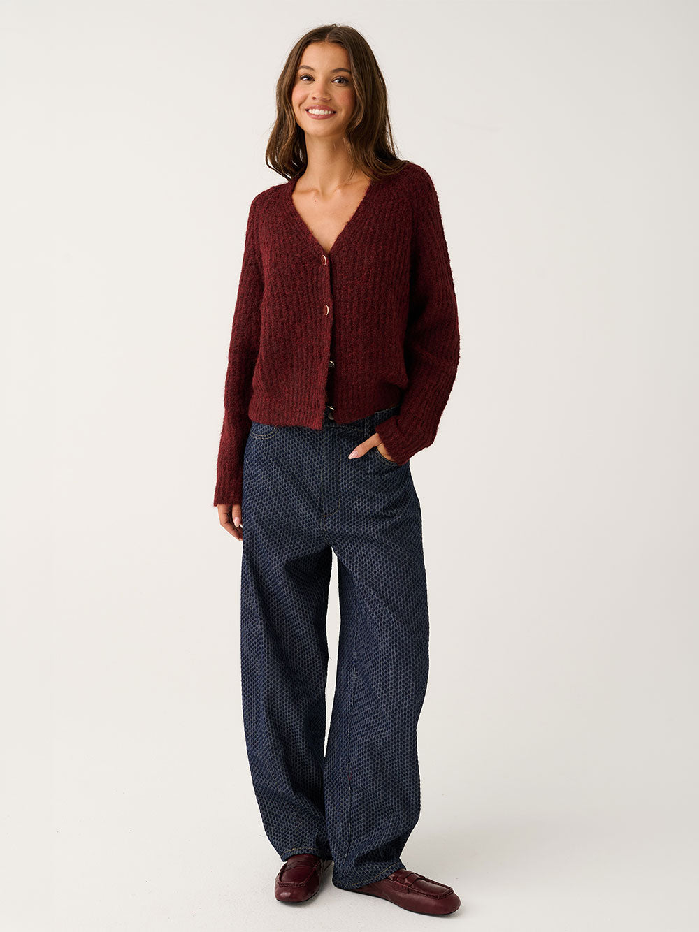 Hazel Knit Cardigan - MULBERRY