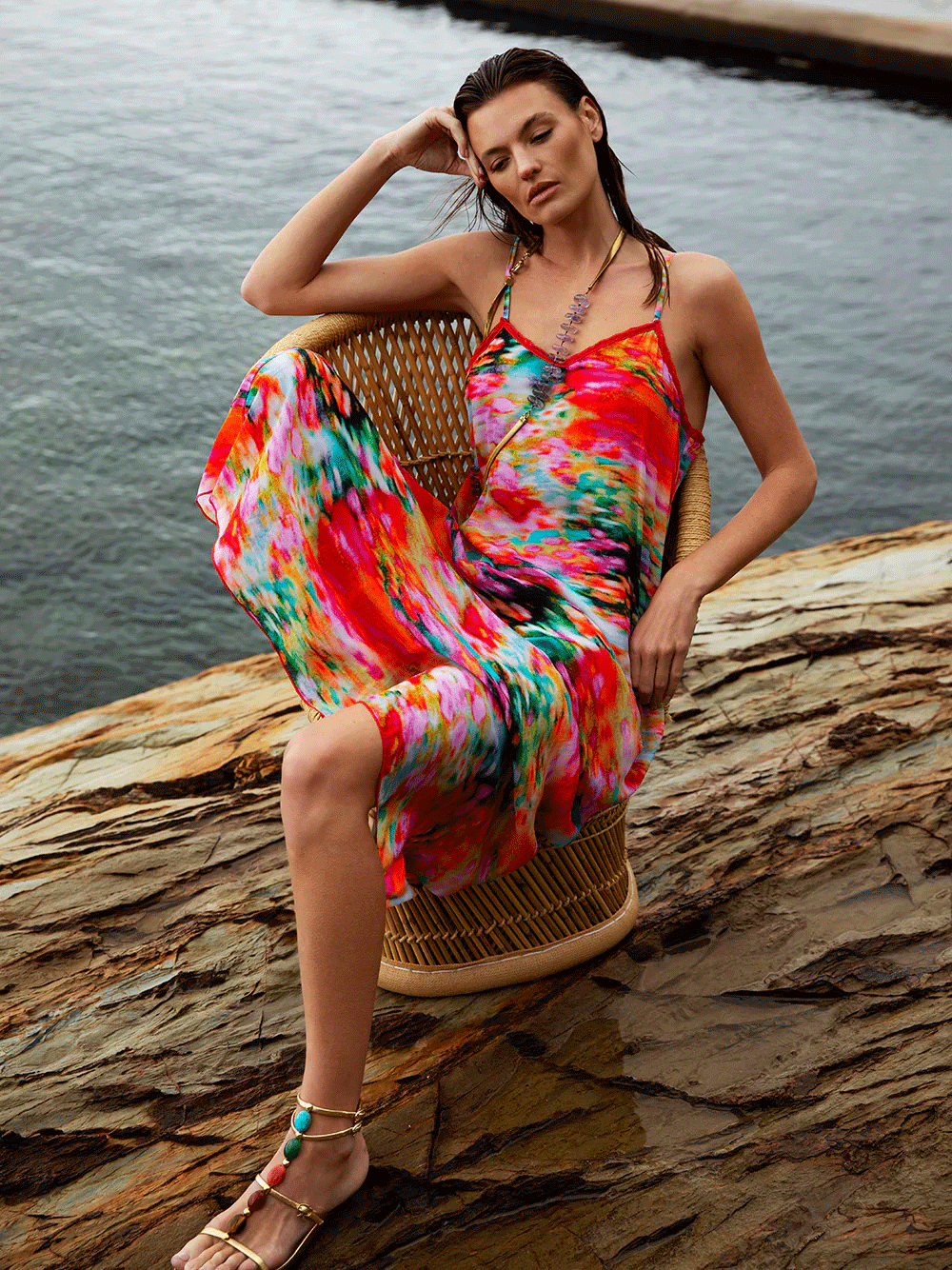 Antoinette Slip Dress - ITHACA PINK