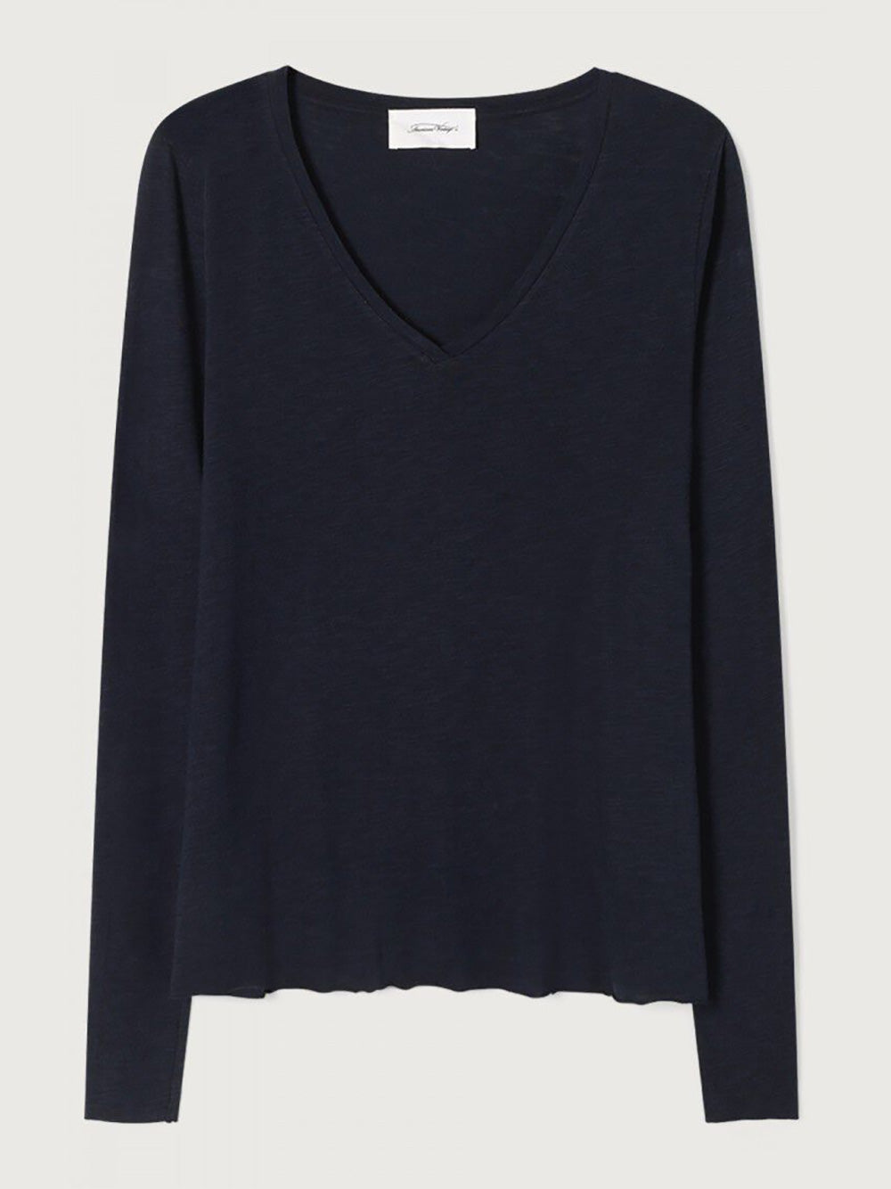 Jacksonville Long Sleeve V-neck Tee - BLACK