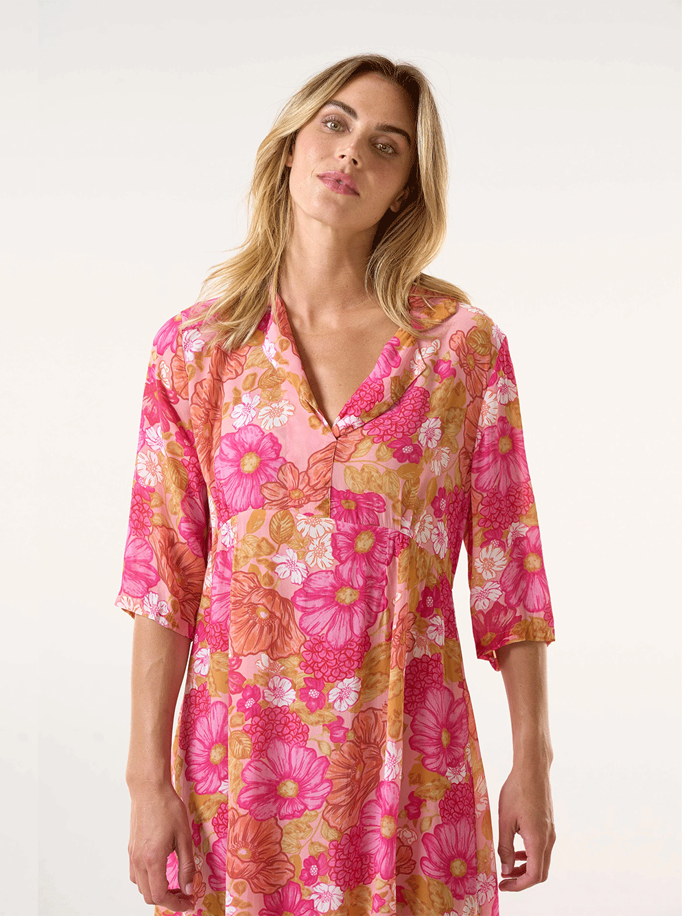 Jazz Viscose Dress - CAPE COZ PINK