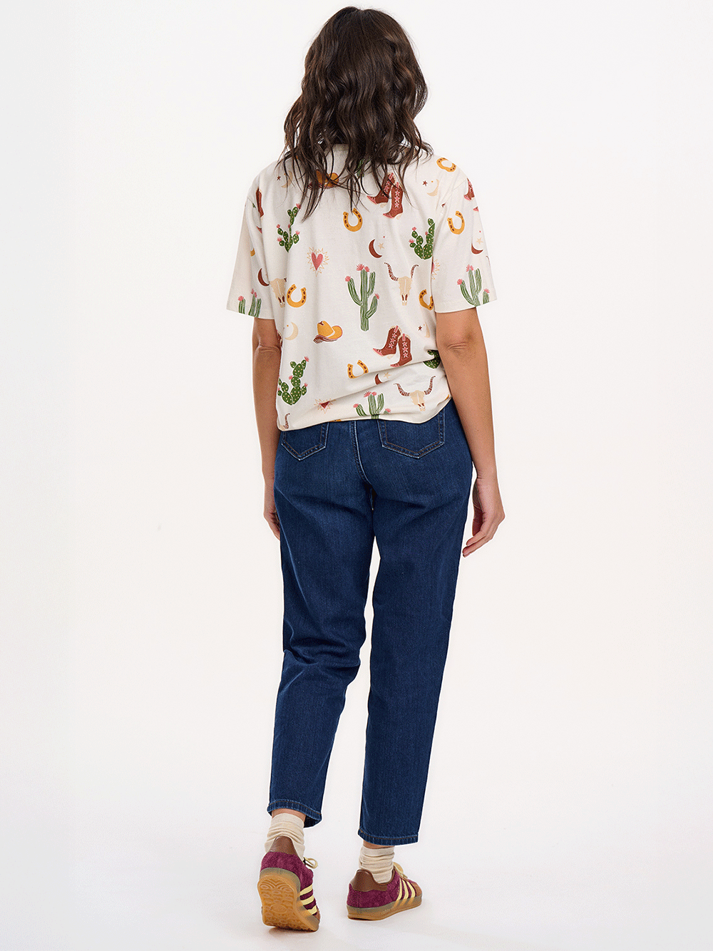 Kinsley Relaxed Tee - CREAM DESERT COWGIRL