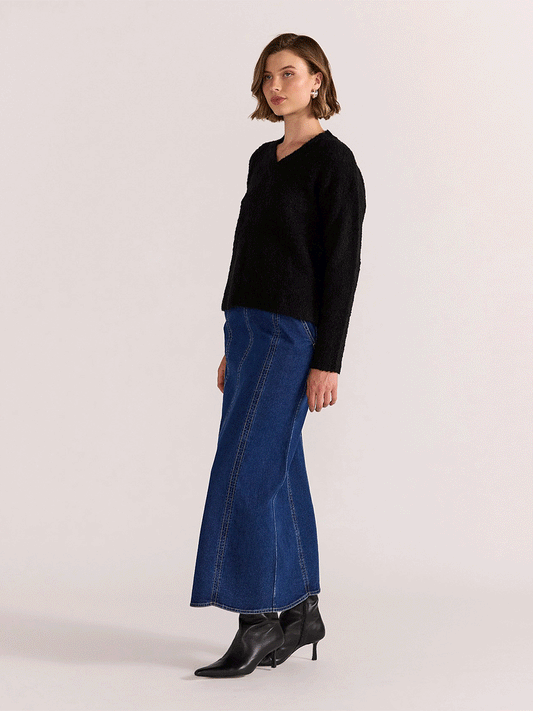 Lennox Denim Maxi Skirt