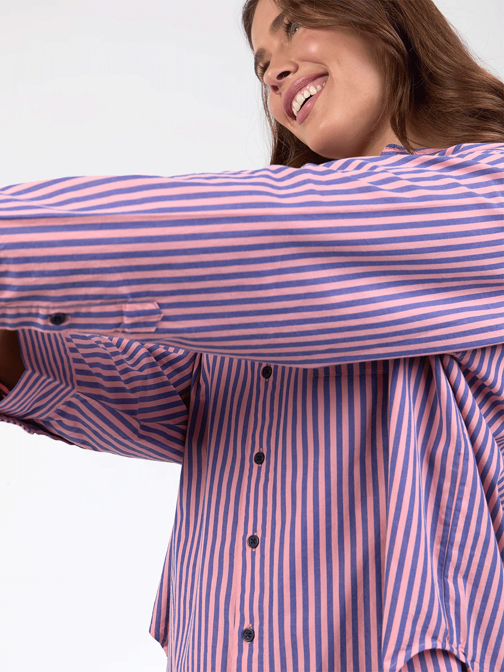 Lila Stripe Shirt