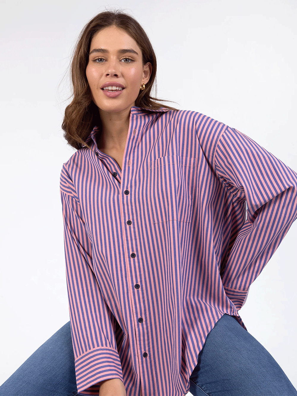Lila Stripe Shirt