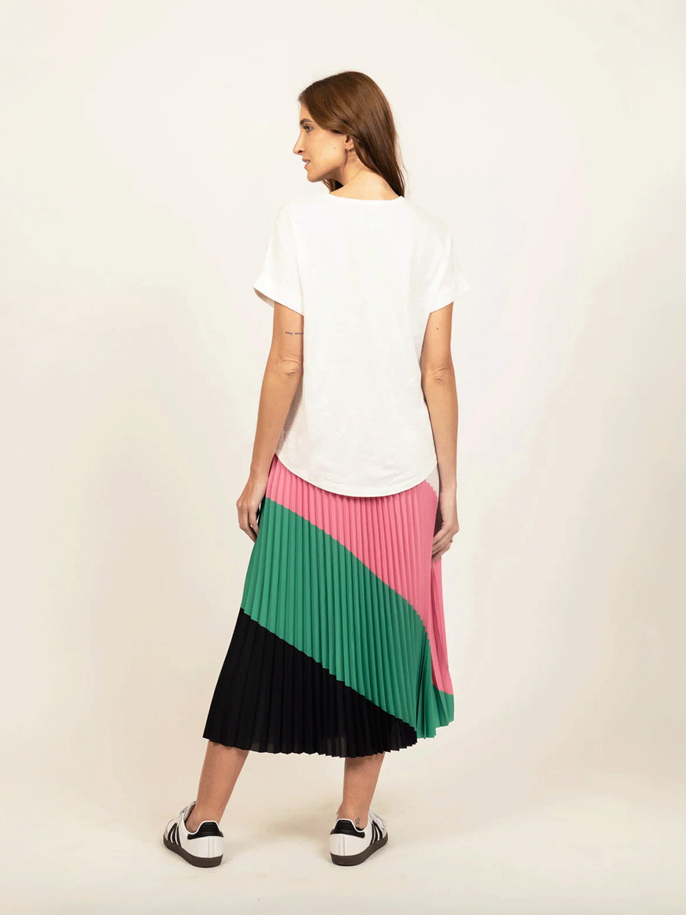 Lilian Pleat Skirt - SPRING MULTI