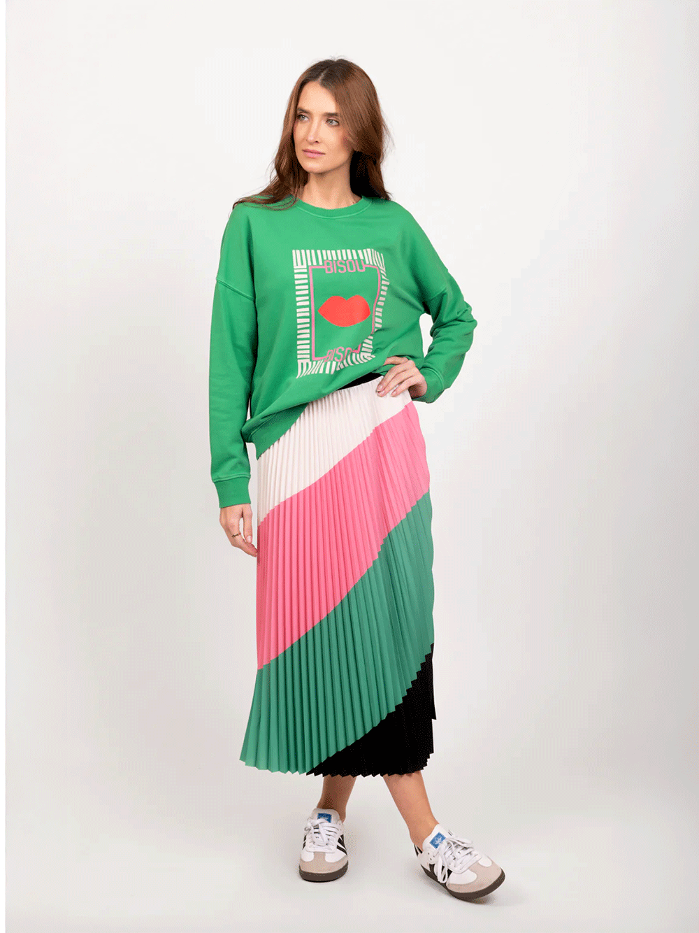 Lilian Pleat Skirt - SPRING MULTI