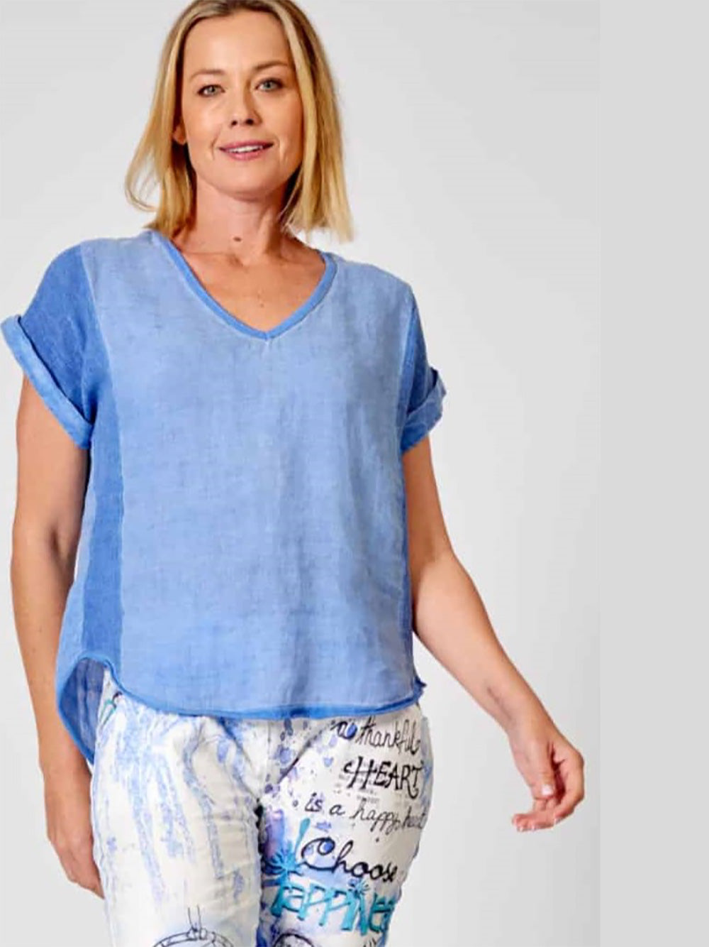 Linen Top - ROYAL BLUE