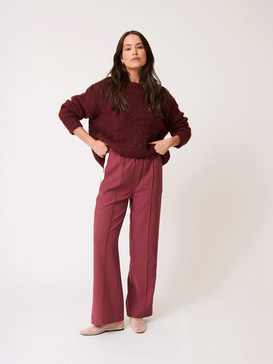 Lorenza Knit Sweater - PLUM