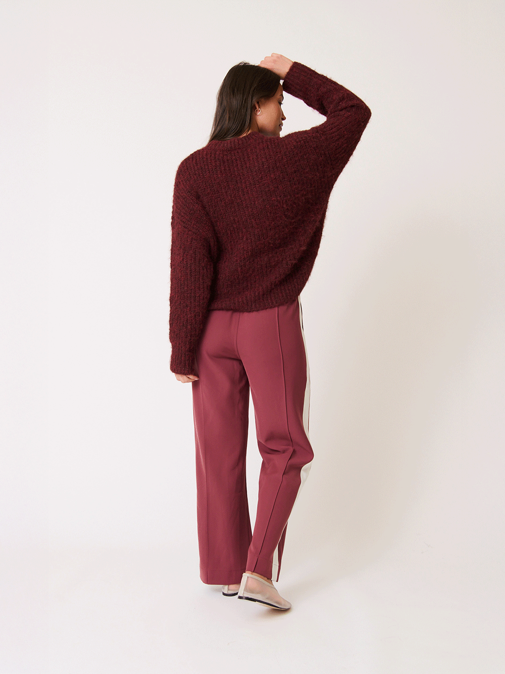 Lorenza Knit Sweater - PLUM
