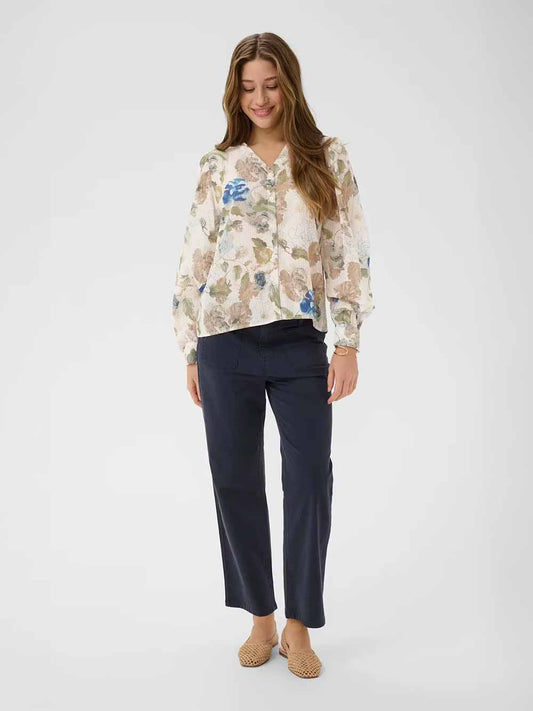 Lucia Blouse - HAILEY PRINT WITH BLUE