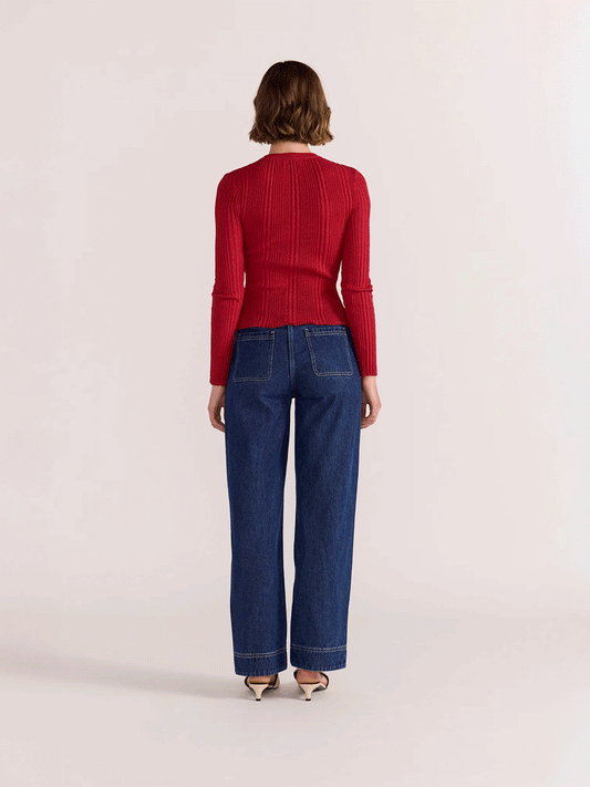 Luna Ribbed Knit Top