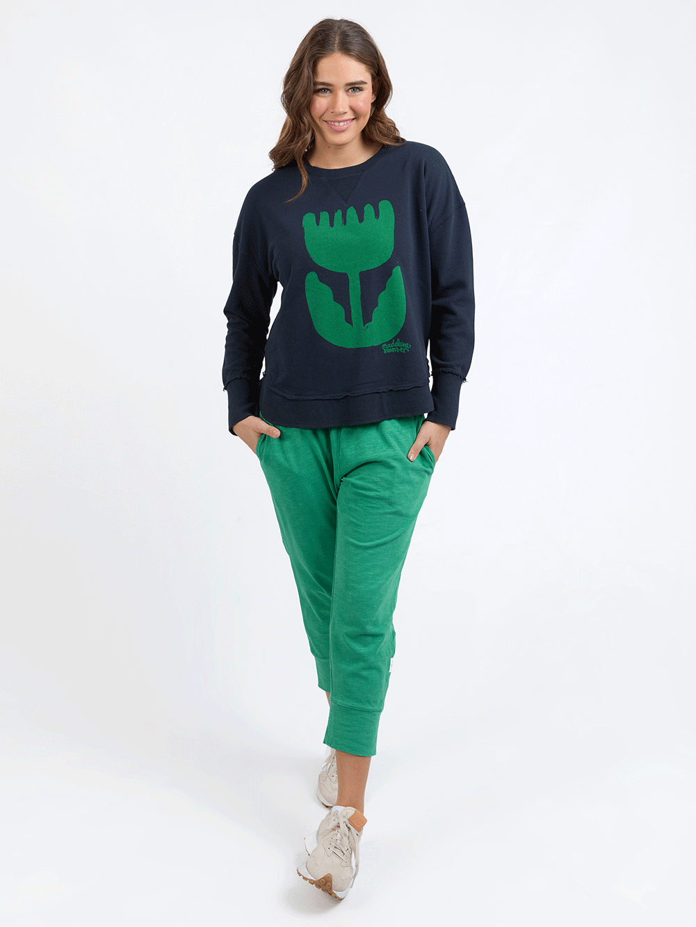 Madeleine Stamer Crew Neck Sweater - NAVY