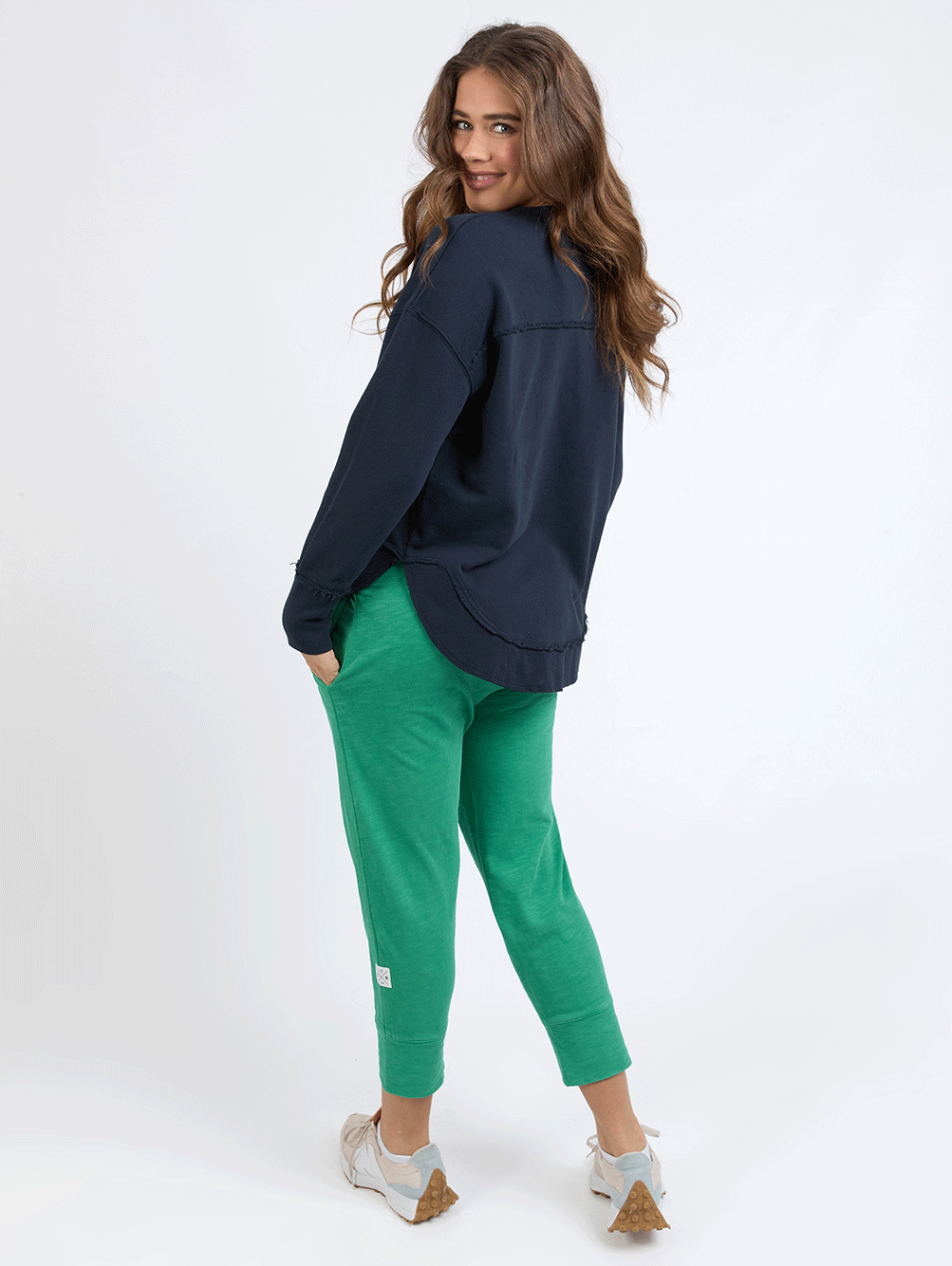 Madeleine Stamer Crew Neck Sweater - NAVY