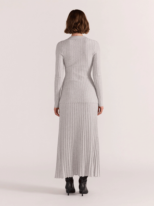 Marlow Ribbed Knit Midi Skirt