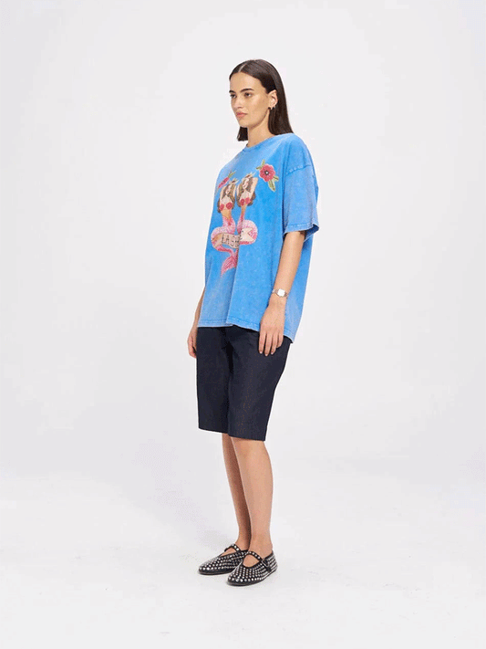 Mermaid La Sirene Oversize Tee - BLUE