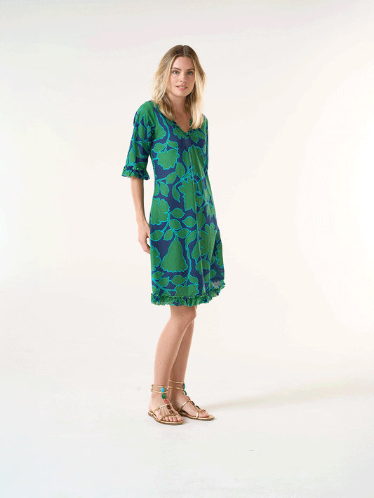 Middy Indi Cotton Dress - PORTO VECCHIO GREEN