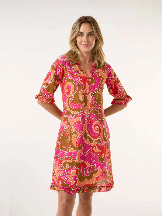 Middy Indi Cotton Dress - ST GEORGES CORAL