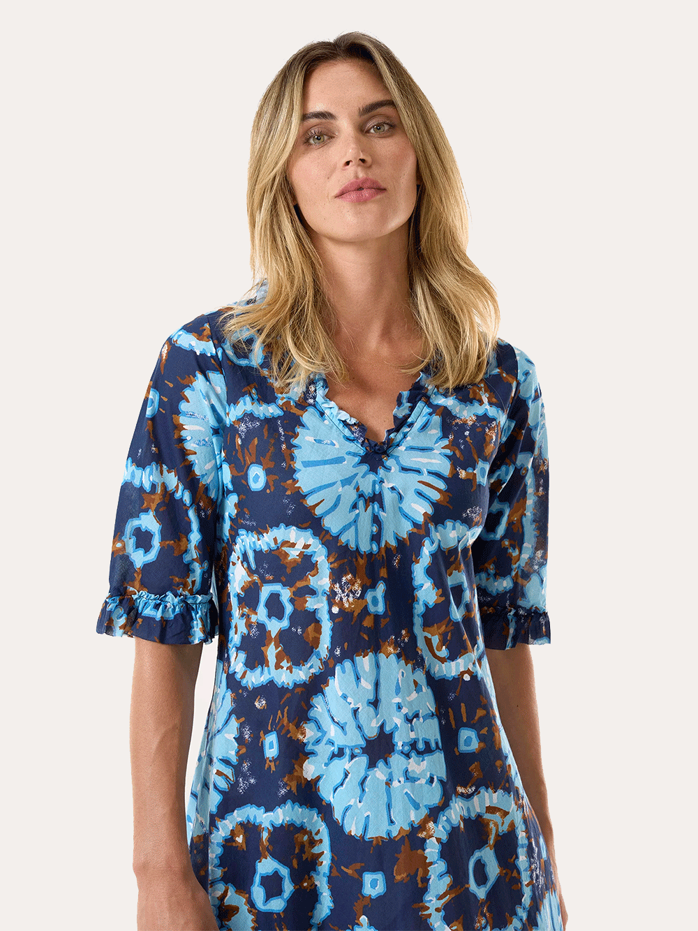 Middy Indi Cotton Dress - CAMOGLI NAVY