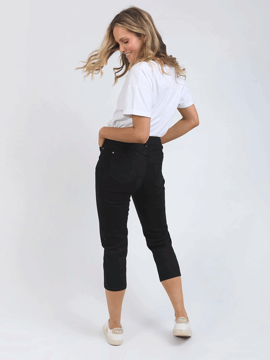 Mollie Capri Pant - BLACK