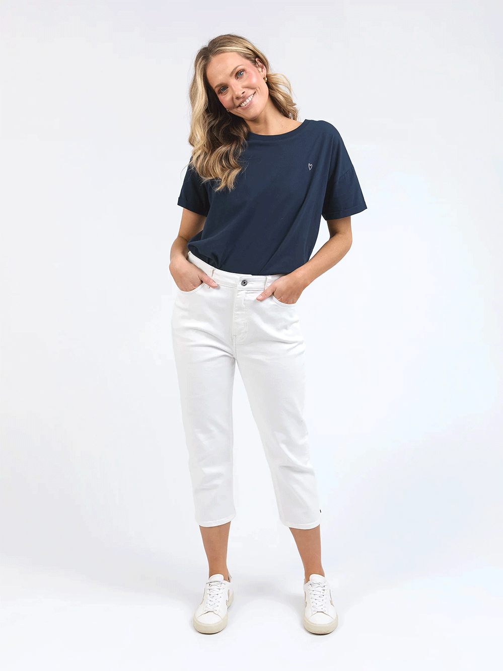 Mollie Capri Pant - WHITE