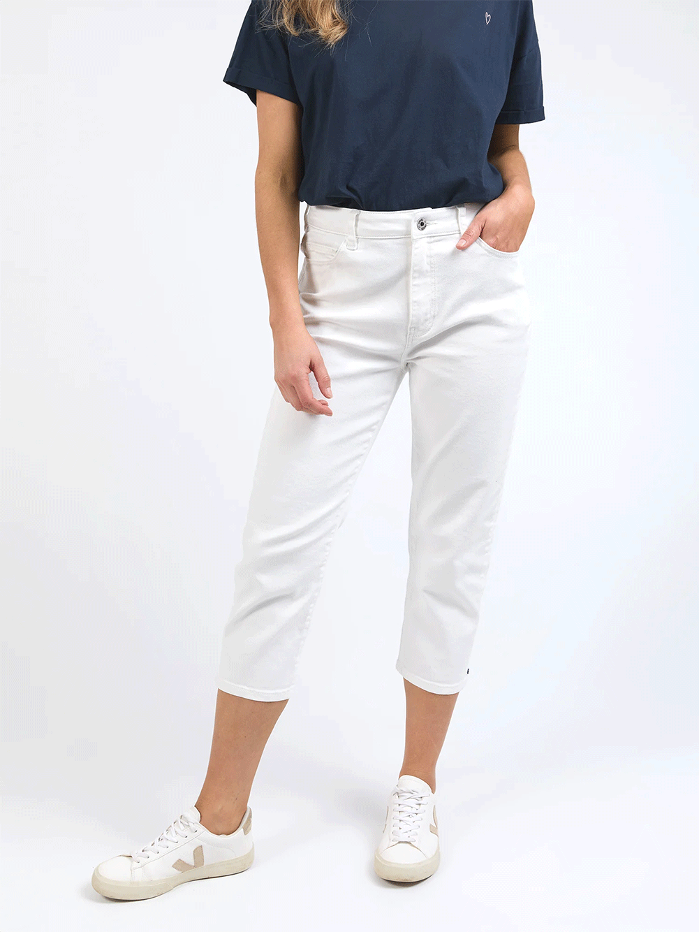 Mollie Capri Pant - WHITE