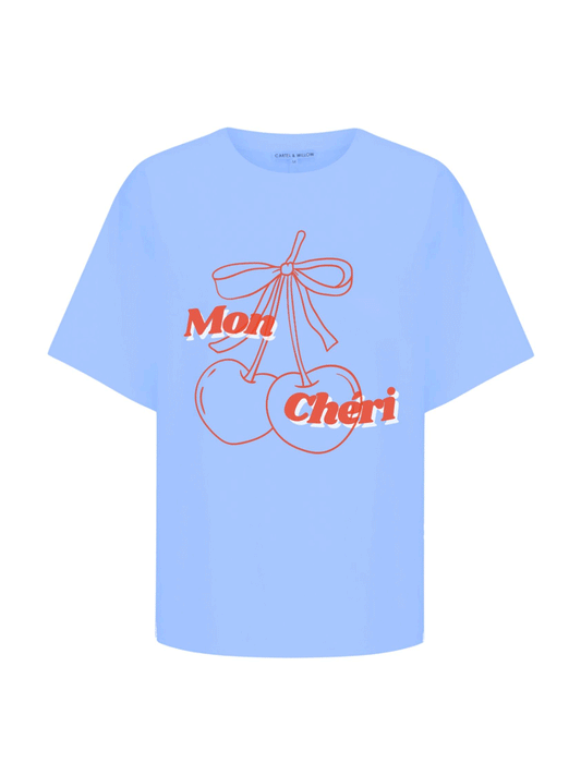 Mon Cheri Tee - VINTAGE WASH CORNFLOWER BLUE
