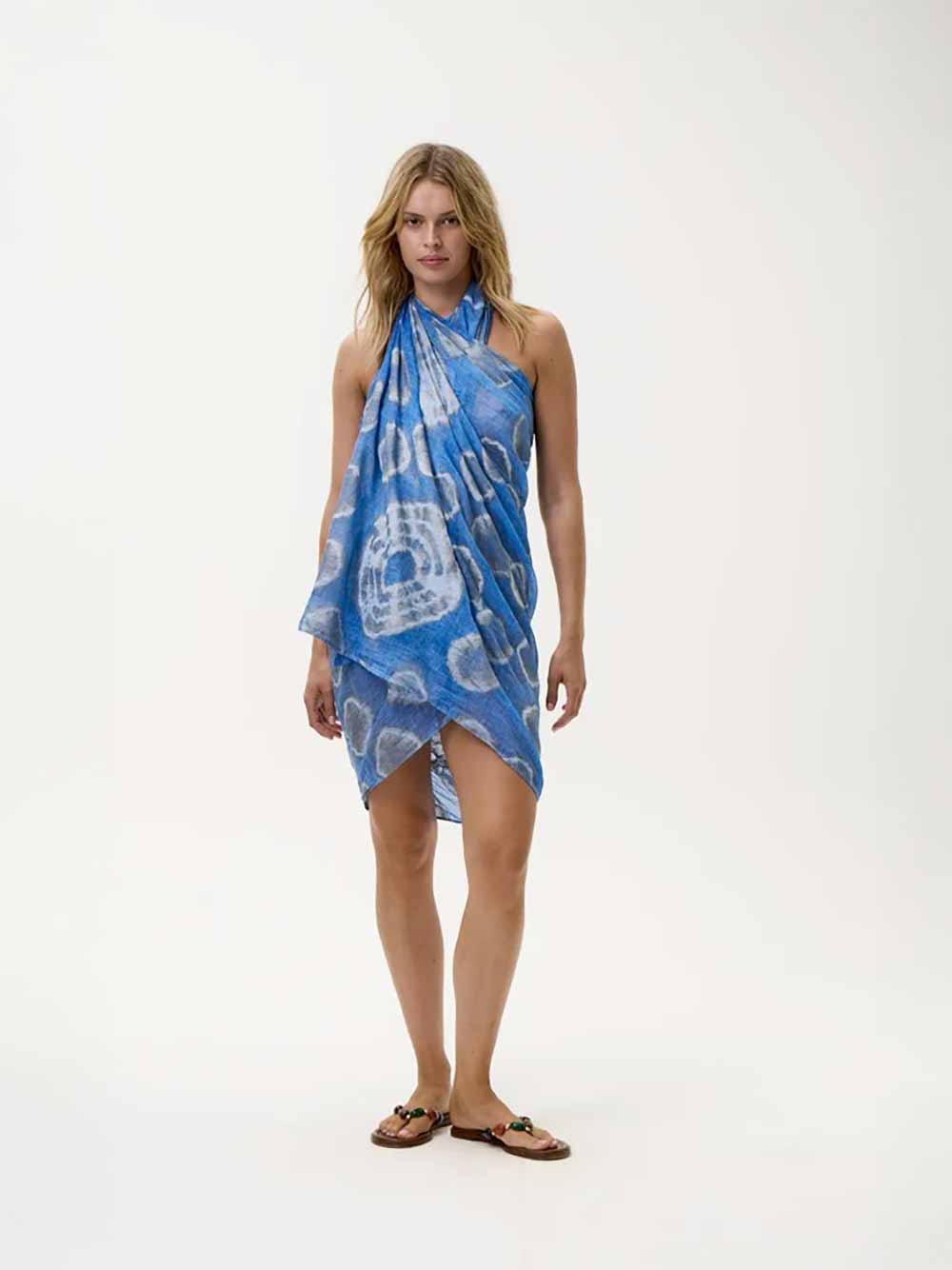 Moroccan Foil Sarong/Shawl - BLUE