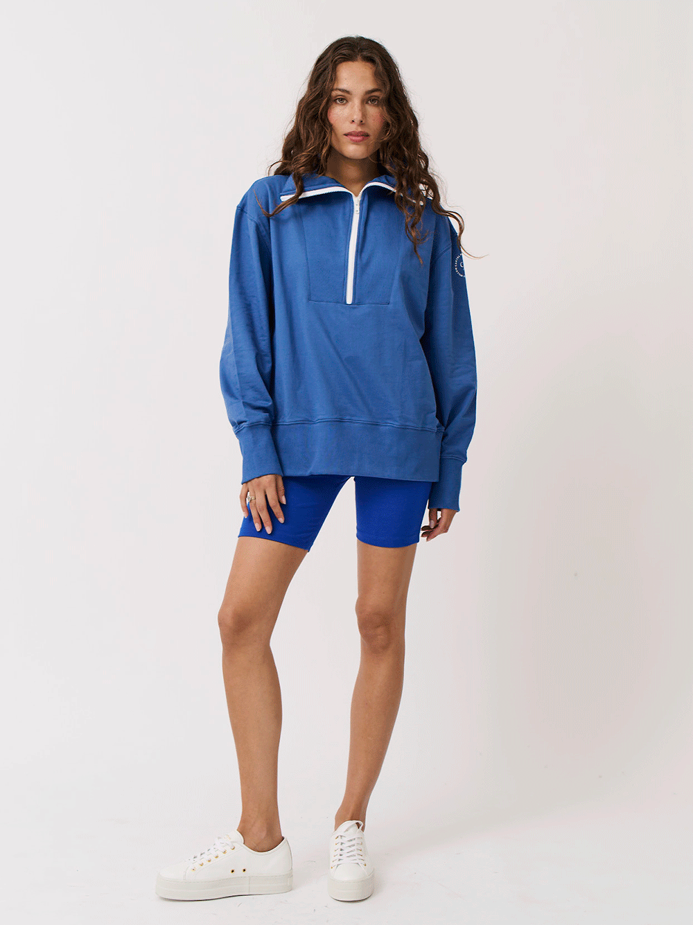 Nova Half Zip Sweater - AZURE BLUE