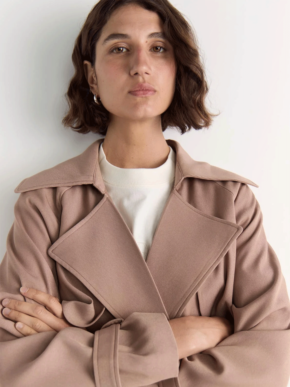 Olea Crop Tie Waist Coat