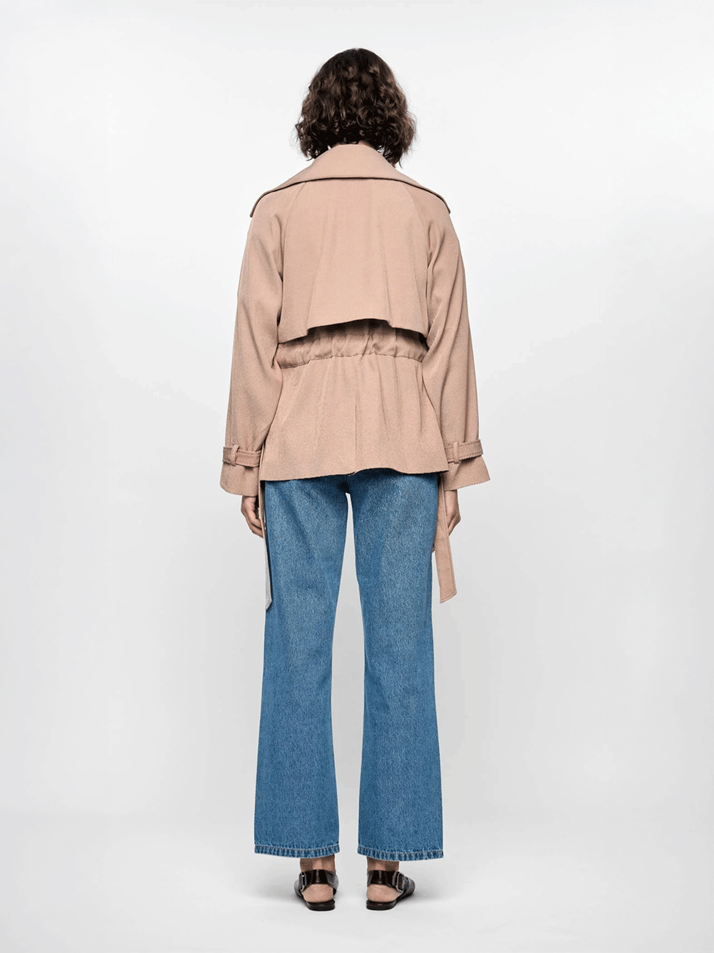 Olea Crop Tie Waist Coat