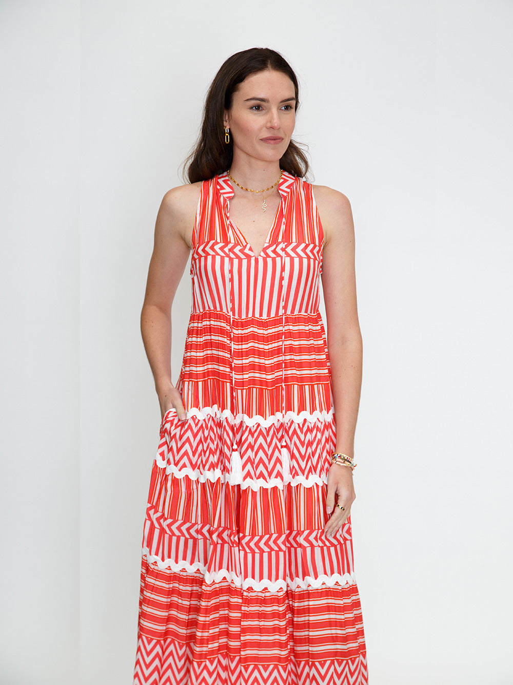 Palladio Maxi Dress - RED