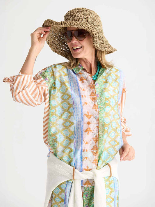 Pattern Clash Shirt - SUNSET