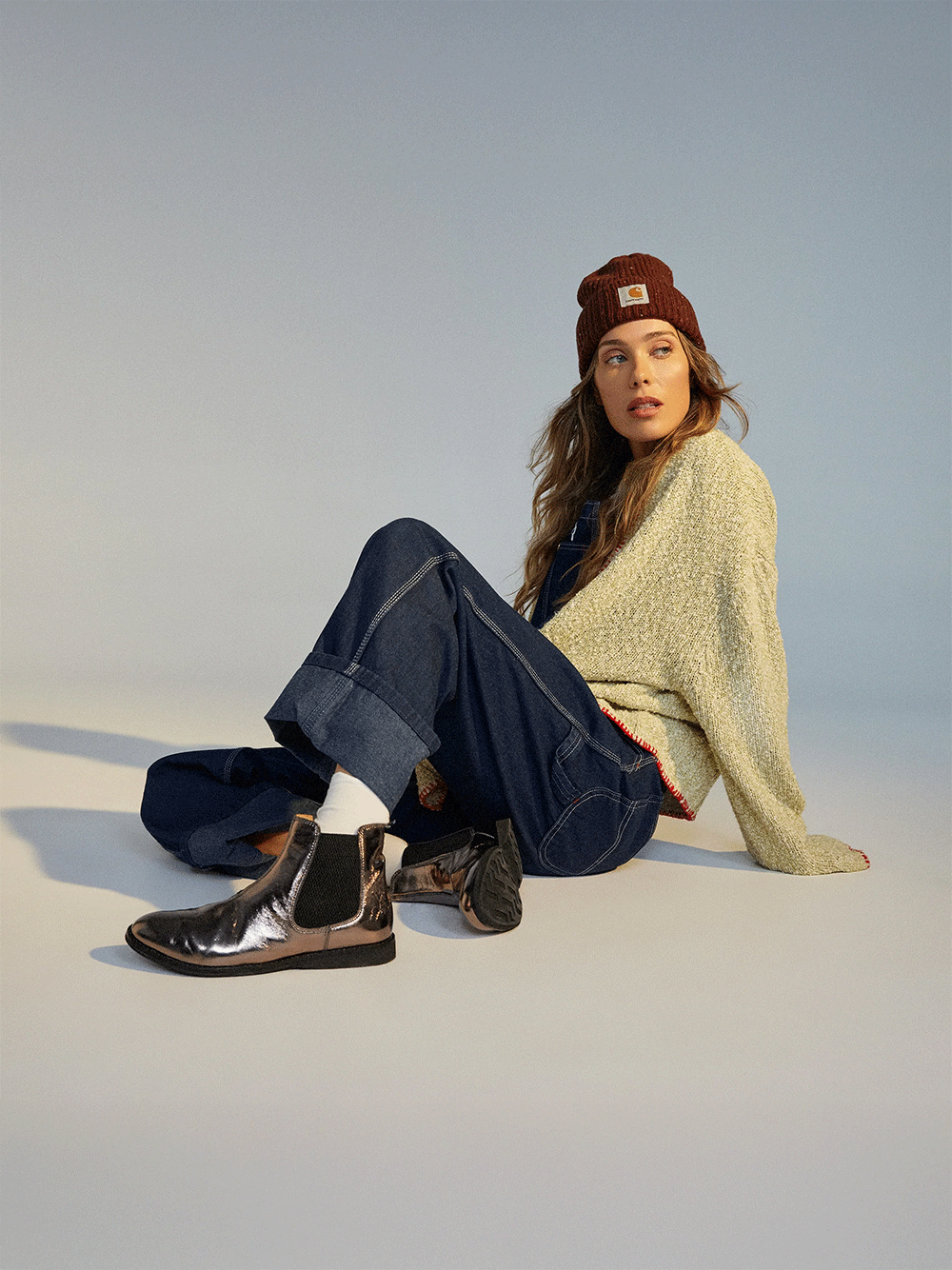 Chelsea Crinkle Patent Boots - PEWTER