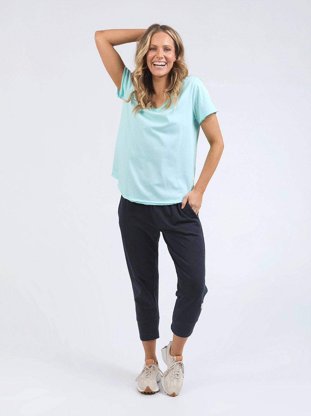 Pima V Neck Tee - TONIC BLUE