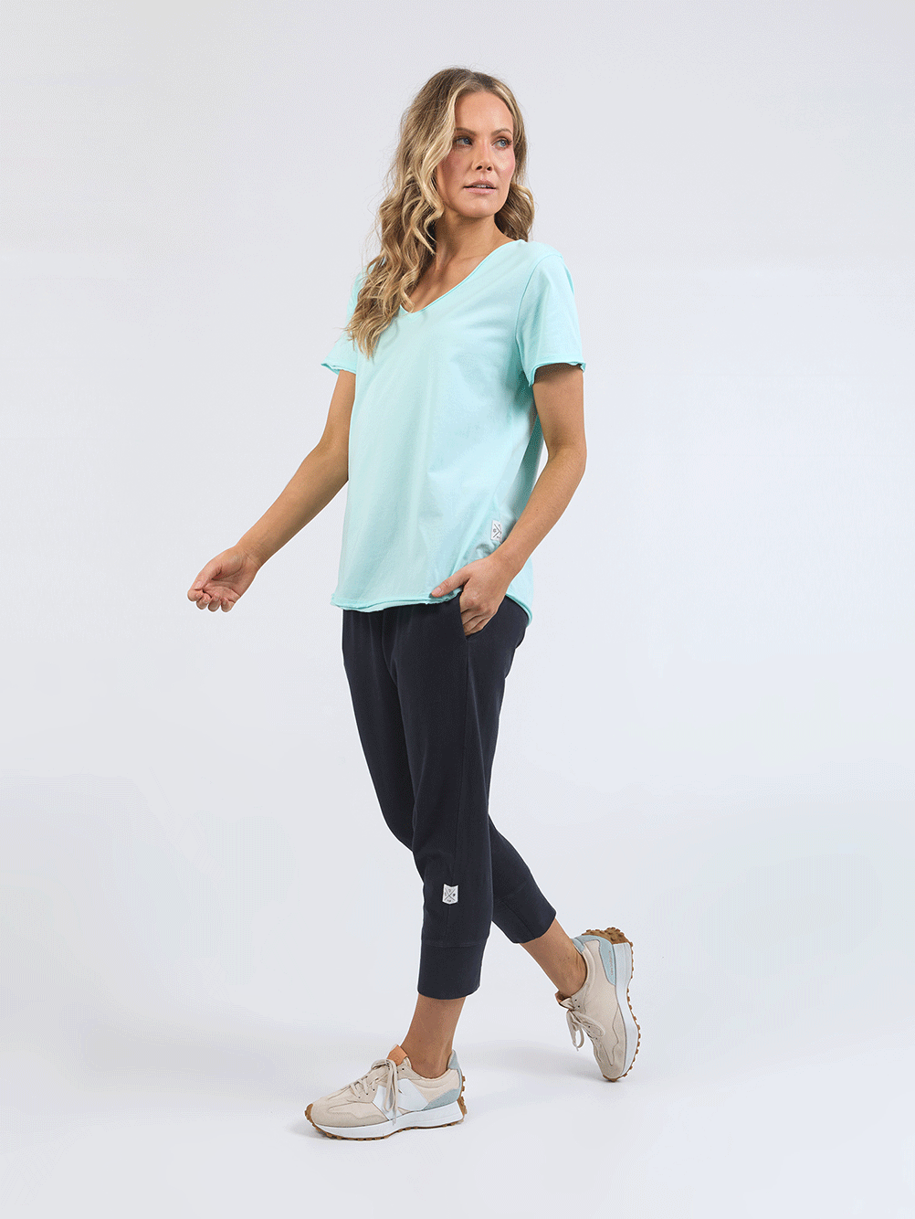 Pima V Neck Tee - TONIC BLUE