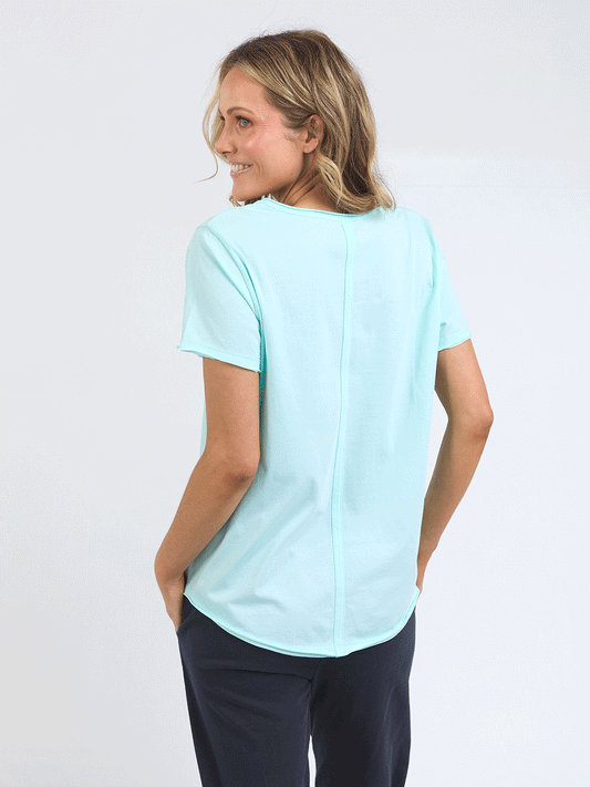 Pima V Neck Tee - TONIC BLUE