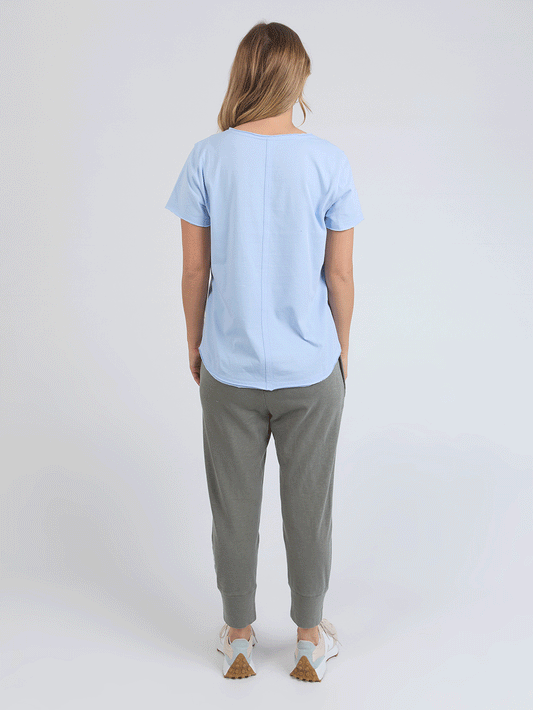 Pima V Neck Tee - DREAM BLUE