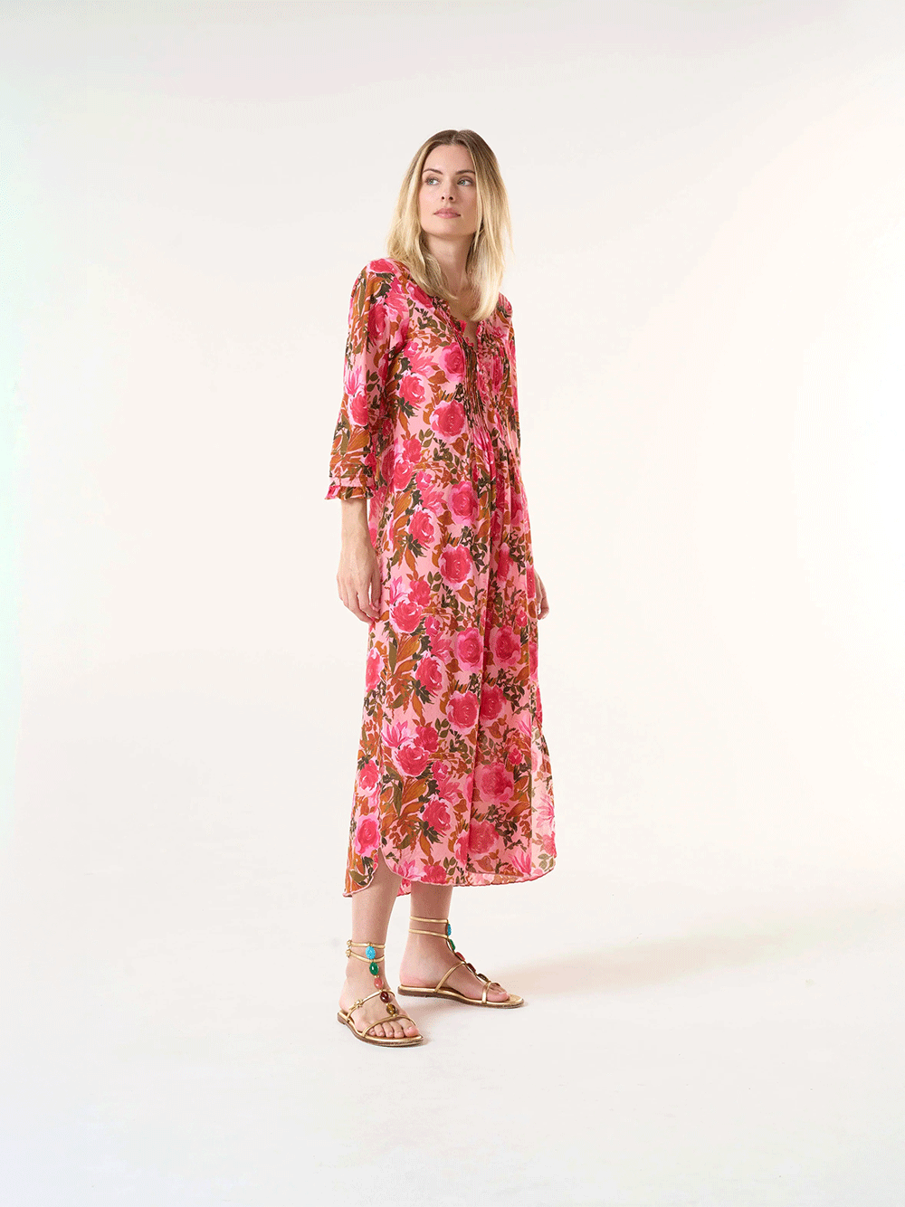 Long Poppy Cotton Dress - PALOMA ROSE