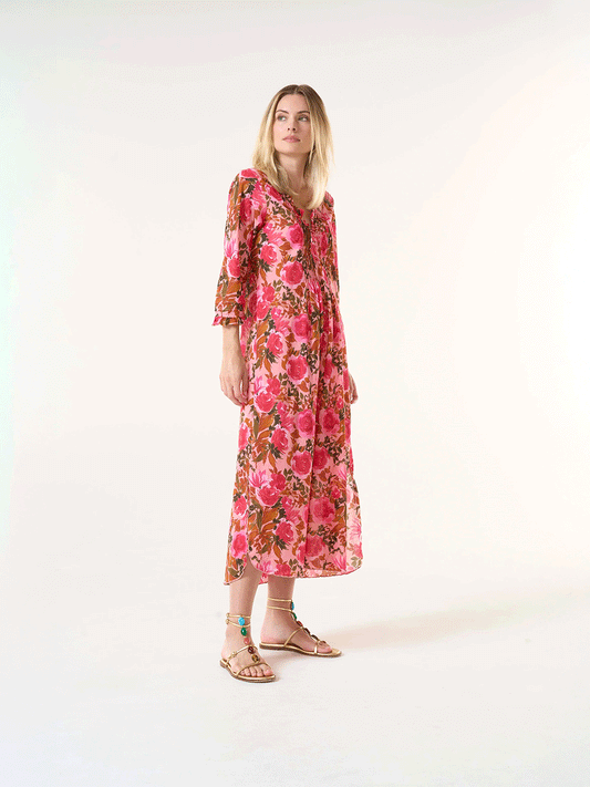 Long Poppy Cotton Dress - PALOMA ROSE