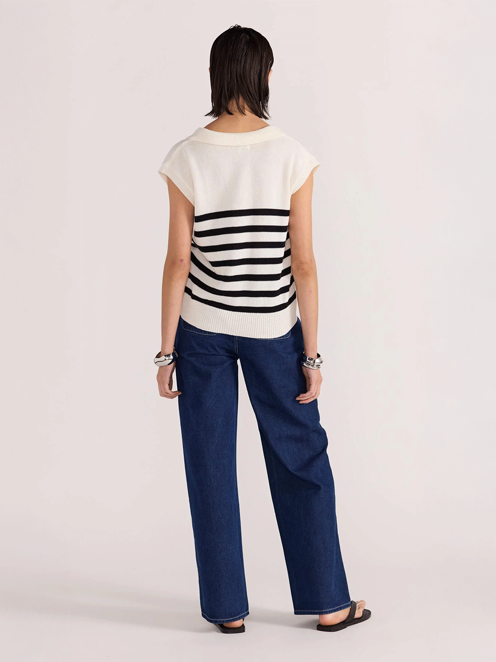 Remi Stripe Polo Knit
