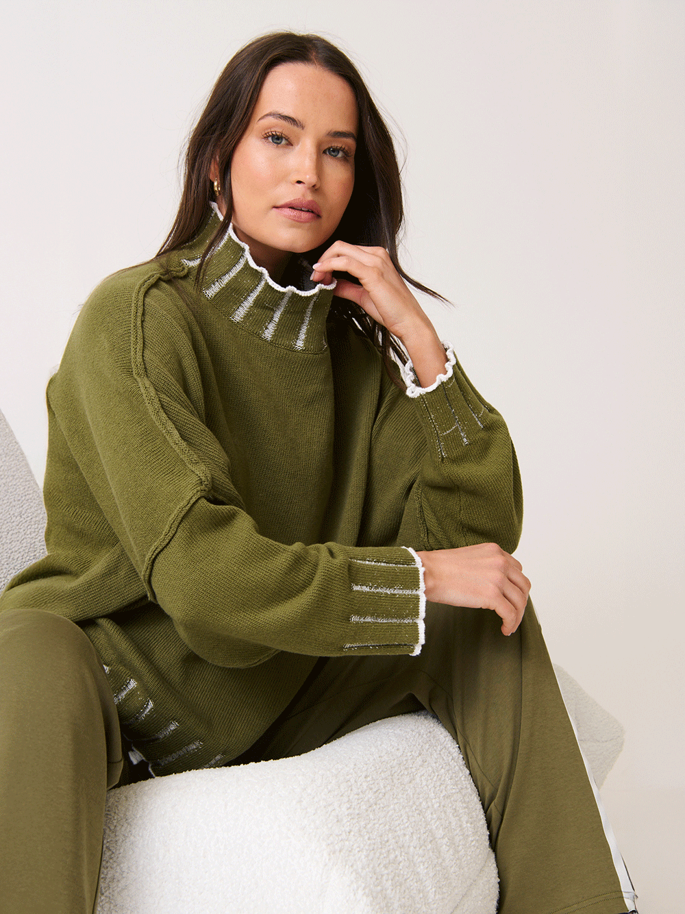 Romy Knit Sweater - KHAKI